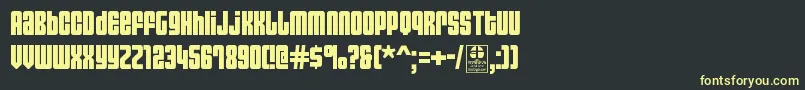 AsecticaSimpleDemo Font – Yellow Fonts on Black Background