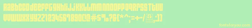 AsecticaSimpleDemo Font – Yellow Fonts on Green Background