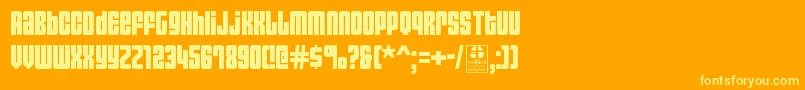 AsecticaSimpleDemo Font – Yellow Fonts on Orange Background