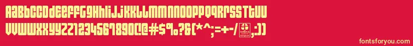 AsecticaSimpleDemo Font – Yellow Fonts on Red Background