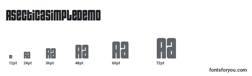 AsecticaSimpleDemo Font Sizes