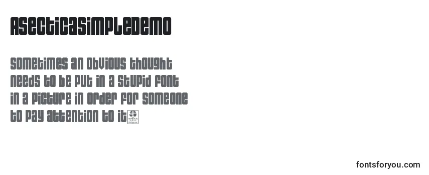 AsecticaSimpleDemo Font