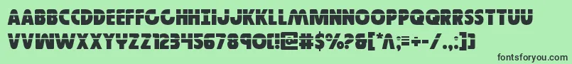 Governorlaser-fontti – mustat fontit vihreällä taustalla