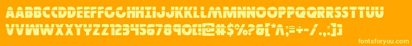 Governorlaser Font – Yellow Fonts on Orange Background