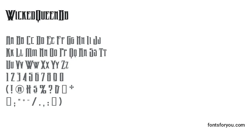 Шрифт WickedQueenBb – алфавит, цифры, специальные символы