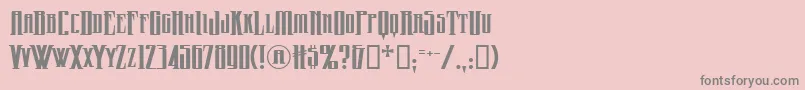 フォントWickedQueenBb – ピンクの背景に灰色の文字