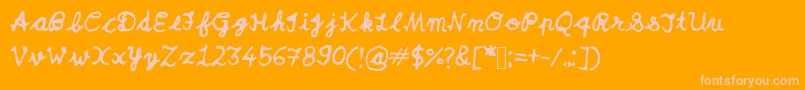 YashJaiswal Font – Pink Fonts on Orange Background