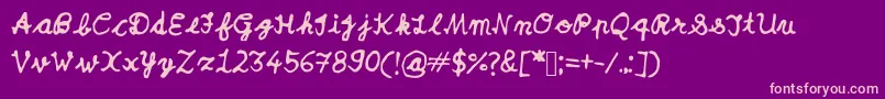 YashJaiswal Font – Pink Fonts on Purple Background