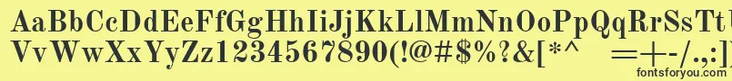 OldstandardBold Font – Black Fonts on Yellow Background