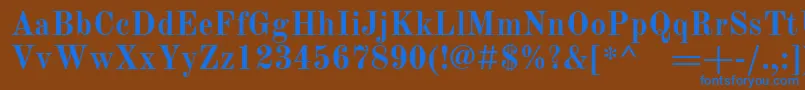 OldstandardBold Font – Blue Fonts on Brown Background