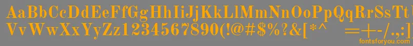 フォントOldstandardBold – オレンジの文字は灰色の背景にあります。