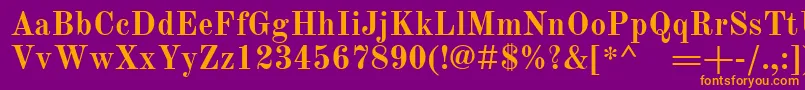 OldstandardBold Font – Orange Fonts on Purple Background