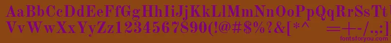 OldstandardBold Font – Purple Fonts on Brown Background