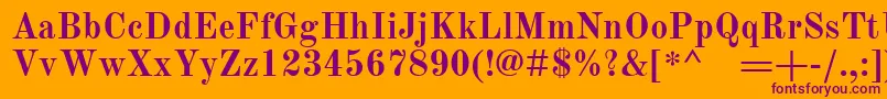 OldstandardBold Font – Purple Fonts on Orange Background
