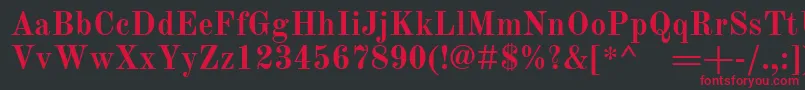 OldstandardBold Font – Red Fonts on Black Background