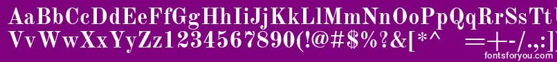 フォントOldstandardBold – 紫の背景に白い文字