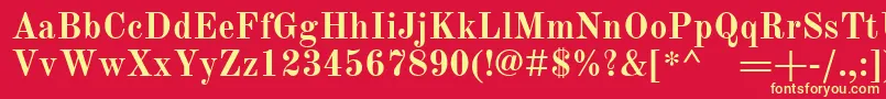 OldstandardBold Font – Yellow Fonts on Red Background