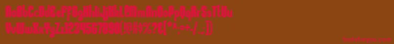 KleptocracycdBold Font – Red Fonts on Brown Background