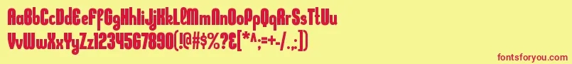 Шрифт KleptocracycdBold – красные шрифты на жёлтом фоне