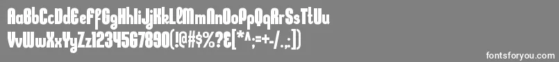 KleptocracycdBold Font – White Fonts on Gray Background