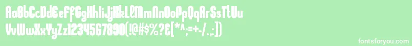 フォントKleptocracycdBold – 緑の背景に白い文字