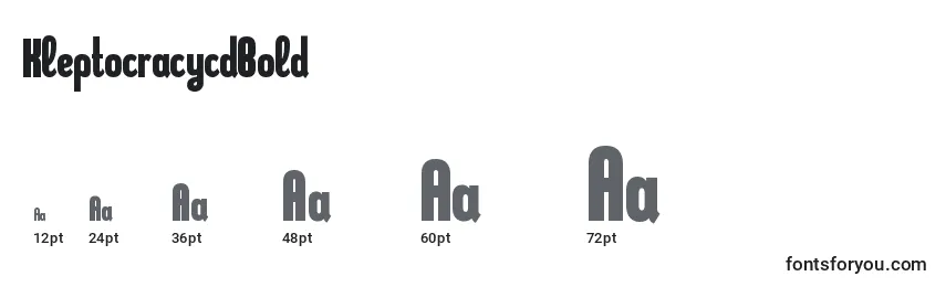 KleptocracycdBold Font Sizes
