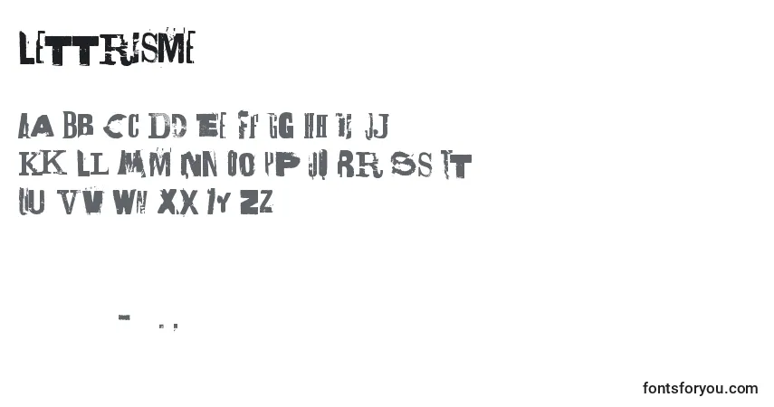 Lettrisme Font – alphabet, numbers, special characters