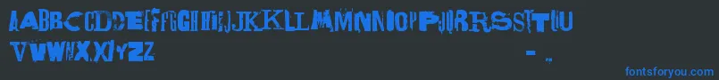 Lettrisme Font – Blue Fonts on Black Background