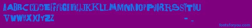 Шрифт Lettrisme – синие шрифты на фиолетовом фоне