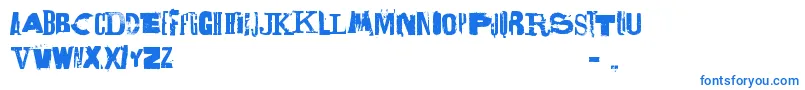 Lettrisme-Schriftart – Blaue Schriften