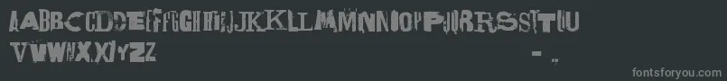 Lettrisme Font – Gray Fonts on Black Background