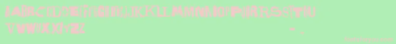 Lettrisme Font – Pink Fonts on Green Background