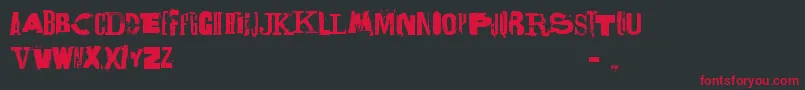 Lettrisme Font – Red Fonts on Black Background