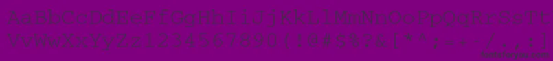 CourierCeRegular-Schriftart – Schwarze Schriften auf violettem Hintergrund