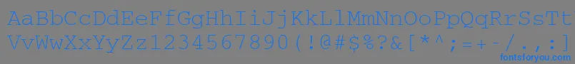 CourierCeRegular Font – Blue Fonts on Gray Background