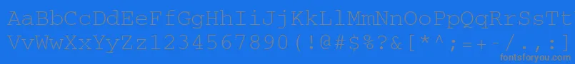 CourierCeRegular Font – Gray Fonts on Blue Background