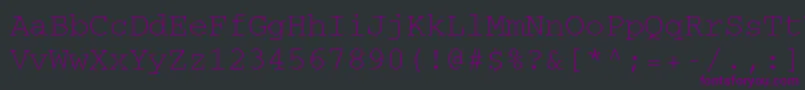 CourierCeRegular Font – Purple Fonts on Black Background
