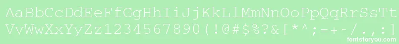 CourierCeRegular Font – White Fonts on Green Background