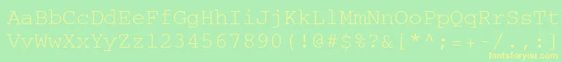 CourierCeRegular Font – Yellow Fonts on Green Background