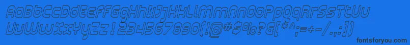 fuente SfplasmaticaoutlineItalic – Fuentes Negras Sobre Fondo Azul