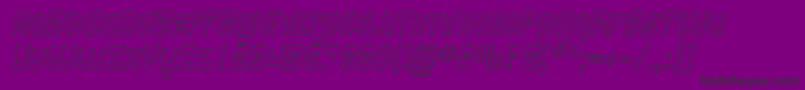 SfplasmaticaoutlineItalic Font – Black Fonts on Purple Background