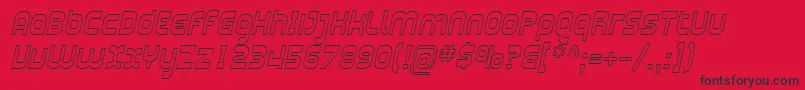SfplasmaticaoutlineItalic Font – Black Fonts on Red Background