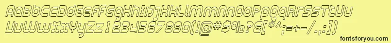 SfplasmaticaoutlineItalic Font – Black Fonts on Yellow Background