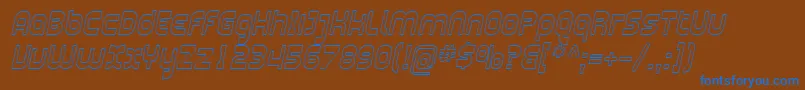 Police SfplasmaticaoutlineItalic – polices bleues sur fond brun