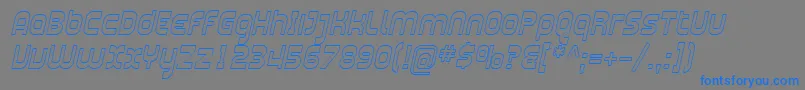 SfplasmaticaoutlineItalic Font – Blue Fonts on Gray Background