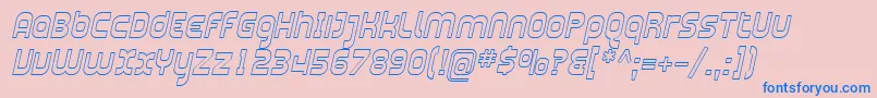 SfplasmaticaoutlineItalic Font – Blue Fonts on Pink Background