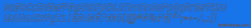 SfplasmaticaoutlineItalic Font – Brown Fonts on Blue Background