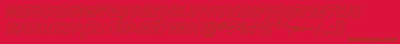 SfplasmaticaoutlineItalic Font – Brown Fonts on Red Background
