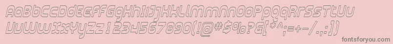 SfplasmaticaoutlineItalic Font – Gray Fonts on Pink Background