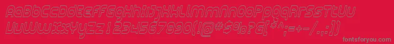 SfplasmaticaoutlineItalic Font – Gray Fonts on Red Background